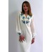 Embroidered dress "Cornflower Dreams 6" milk
